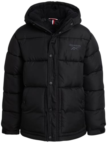Reebok Boys Puffer Jacket - Heavyweight Wind & Water Resistant Fleece Lined Boys Winter Coat Quilted Insulated Winter Jacket