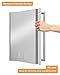 Stainless Steel Door for Outdoor Kitchens, 14W x 20H Inch Single BBQ Access Door with Recessed Handle & Vents, for Outdoor Kitchen and BBQ Island, Silver