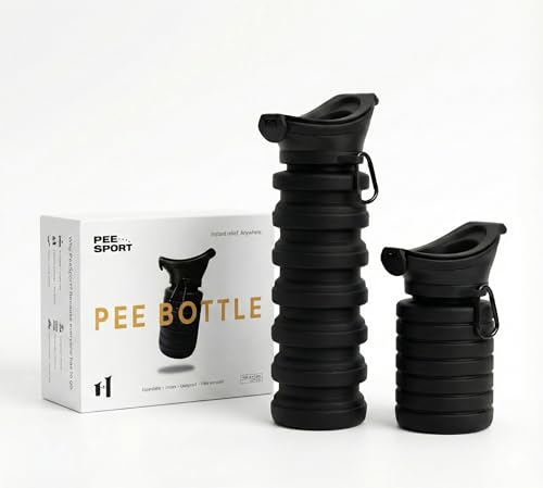PeeSport Premium Pee Bottle, Portable Urinal for Men &...