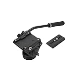 Generic Hydraulic Fluid Head Tripod for DSLR Cameras Camcorders Lightweight with Tilt Range for Dynamic Filming Scenarios