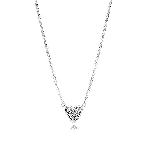 Collier cœurs d'hiver argent 925 : bijou femme chic au lustre étincelant