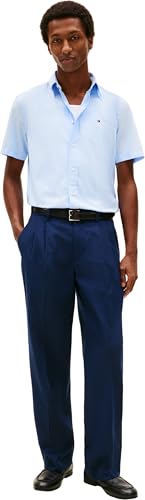Chemise de luxe Tommy Hilfiger Core Flex Popeline solide bleue XL - 5