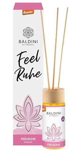 Baldini Feelruhe® Raumduftset – 50 ml – Bio/Demeter – Duftkomposition aus Lavendel, Orange & Benzoe – 100% naturreine ätherische Öle