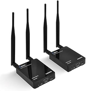 OREI Wireless HDMI Transmitter & Receiver Extender Upto 300 Feet 2.4 Ghz Long Range - Perfect for Streaming from Laptop, PC, Cable, Netflix, YouTube, PS4 to HDTV/Projector IR Support - Low Latency