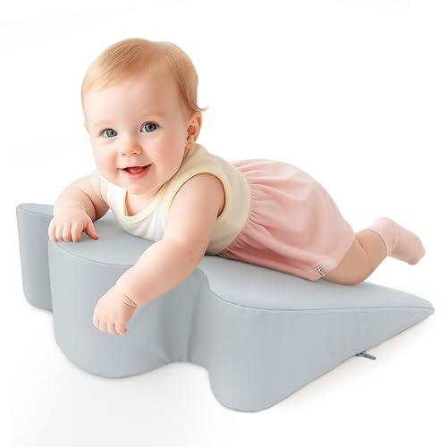 Image of EKEPE Nursing Reflux Prop for Baby Gas, Colic Relief & Burp, Tummy Time Mat for Feeding, Neck, Shoulder and Body Support, Activity Support for Newborns and Infant 0-12 Months - Grey