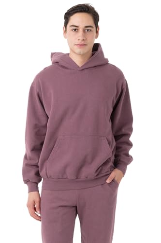 Heavy Fleece Hoodie (Garment Dye) Mauve, Medium