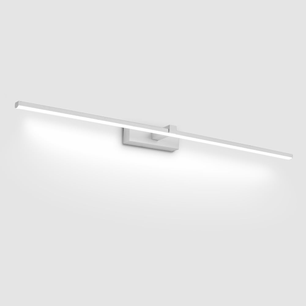 Jadssox Barra de luz de pared para tocador LED, accesorio de iluminación lineal para baño, tira larga sobre lámpara de espejo, lámparas de espejo de baño modernas, aplique de pared para tocador, gabin