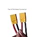 JINOARC 2Pcs XT90 Parallel Y Splitter Battery Connector 10AWG XT90 1 to Dual Extension Wire Cord for Quadcopters Multirotors RC LiPo Battery (2 Male to 1 Female)
