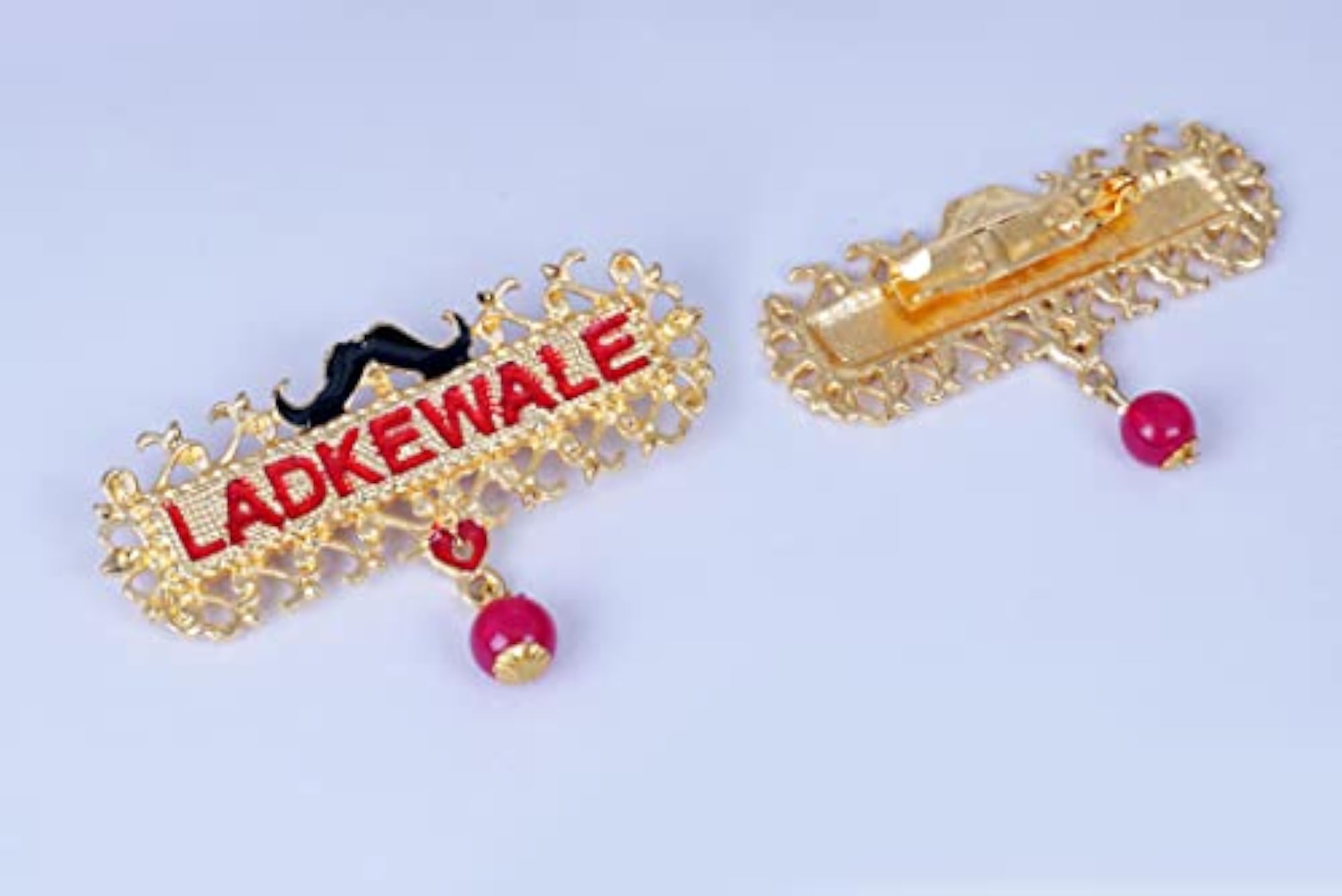 Gold Plated Pearl Wedding Brooch with Clip