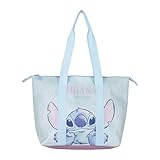 Bolsa Playa Stitch Grande Mujer y Niña - Bolso Tote Gran Capacidad Diseño de Stitch, Bolso Hombro Cremallera y Asas Largas Resistantes, Bolso Playa, Viaje y Verano