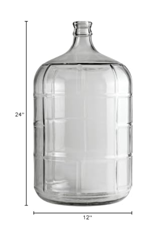 FastRack 5 Gallon Glass Carboy | Clear Italian Glass Fermenter for Wine & Beer Brewing, Home Fermentation Container | Durable Jug for Storage or Aging, Fits #7 Stopper (Not Included)