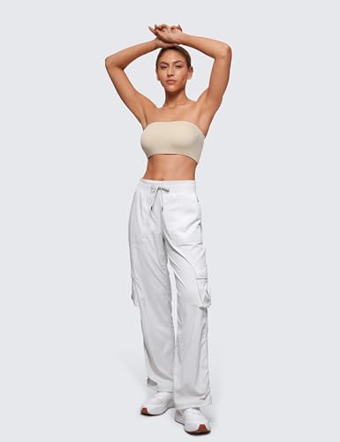 Image of CRZ YOGA Softhold Double Lined Strapless Bralette - Stretchy Smooth Womens Tube Tops Bandeau Wireless T-Shirt Everyday Bra