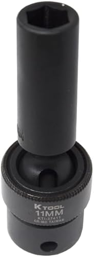 K Tool International Socket impact Flex 11mm 3/8 in. Dr Deep