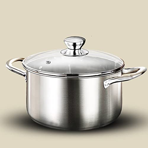 RUHEN Cacerola Multifuncional para Sopa con Tapa - Acero Inoxidable de Grado alimenticio para Uso doméstico