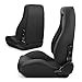 Classic Plain Black PVC OBS Style Seats Pair W/Slider