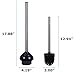 Blue Donuts Toilet Brush and Plunger Set with Holder, Sleek Minimalist Modern Stainless Steel Bathroom Accessories Toilet Plunger and Toilet Bowl Brush Combo
