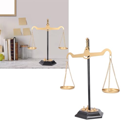 Adorno balanza de escritorio estilo retro en hierro miniatura 4