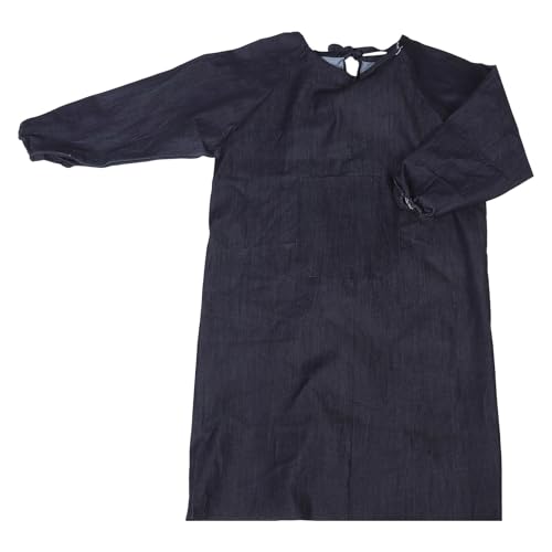 Delantal de denim antimanchas reversible con bolsillos para herramientas