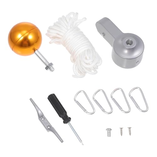 LOORGVEL 屋外用不??旗杆アクセサリー 耐久性フラッグポールトラック付き 頑丈な旗竿修理パーツ ロープ一体型 防水風防設計 簡単取り付け