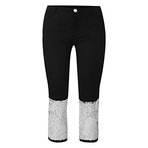 Jean Court pour Femme - Taille éLastique Stretch Sport Pantalon Court Tendance Streetwear Coupe Droite Jean Mode Pas Cher Short De Bodybuilding De Loisirs - Image 3