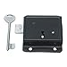Price comparison product image 75mm 3" Press Lock Black - Face Fixing Door / Gate / Shed Lock with 1 Key