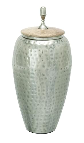Deco 79 Metal Living Room Decorative Jars Decorative Container, Jar with Lid 7