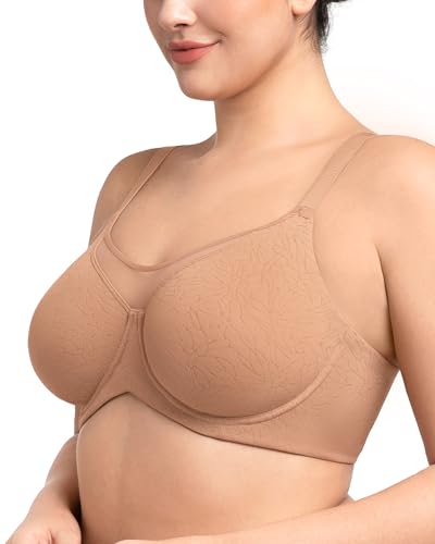 Image of HSIA Minimizer Bras for Women Plus Size, Full Coverage Coolcomfort T Shirt Unlined Bra with Underwire for Heavy Breast