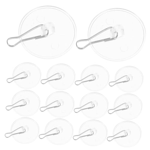 Gatuida 40 Piezas Unidades Ganchos Adhesivos para Techo Transparentes Colgadores Autoadhesivos sin Taladro Reutilizables para Decoración de Fiestas Bodas y Cumpleaños