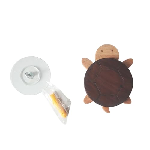3pcs Ganchos De Madera Para Niños Gancho adhesivo pared, Ganchos de Pared Animales Linda, Percha Pared Madera Infantil con Ganchos y Tornillos Decorar Percheros para Armario/Dormitorio,3 Pack,B