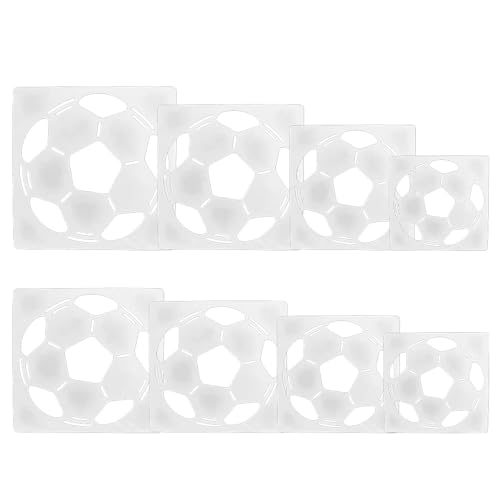 Suartus GFEWR12 Soccer Ball Stencil, 8Pcs Large Soccer Ball Stencil cover