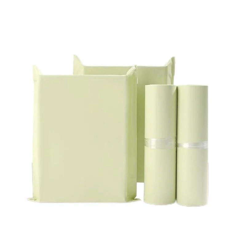 Bolsas de envío de plástico PE Opaco, Sobres exprés, Color Crema Albaricoque, con Sello Autoadhesivo, 50 Unidades(32x38x5cm)