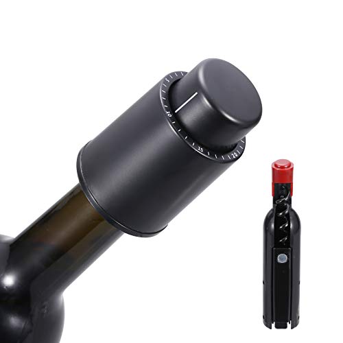 HZLucki Wine Bottle Stoppers Wine Vacuum Stopper Wine Saver Preserver with Time Scale Wine Corks Keep Fresh Record Reusable Wine Keeper Best Wine Gifts for Wine lovers Christmas present