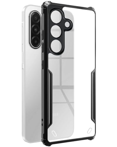 Image of SPAZY CASE Transparent Shockproof Back Cover for Samsung Galaxy M17 5G | Clear Case with Air Cushion Corners | Scratch Resistant Hard Back | Camera & Screen Protection