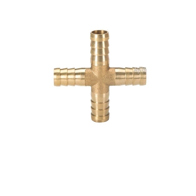 Messing-Winkelrohr-Kupplung, 4-Wege-Design, 4–19 mm Durchmesser, ideal für Sanitär- und Flüssigkeitstransfer, langlebig und zuverlässig