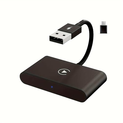 Wireless Carplay Adapter 2024 Upgrade Apple Carplay,Wireless Carplay USB Dongle,Plug & Play 5GHz WiFi Online Update,Low Latency,Easy to Install,Support iOS 16+ (T5552 Black)