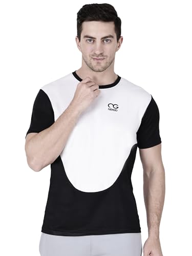 Image of Men Round Neck Half Sleeve Regular Comfort Dry-Fit Activewear Sports T-Shirt Pack of 1 Multicolour