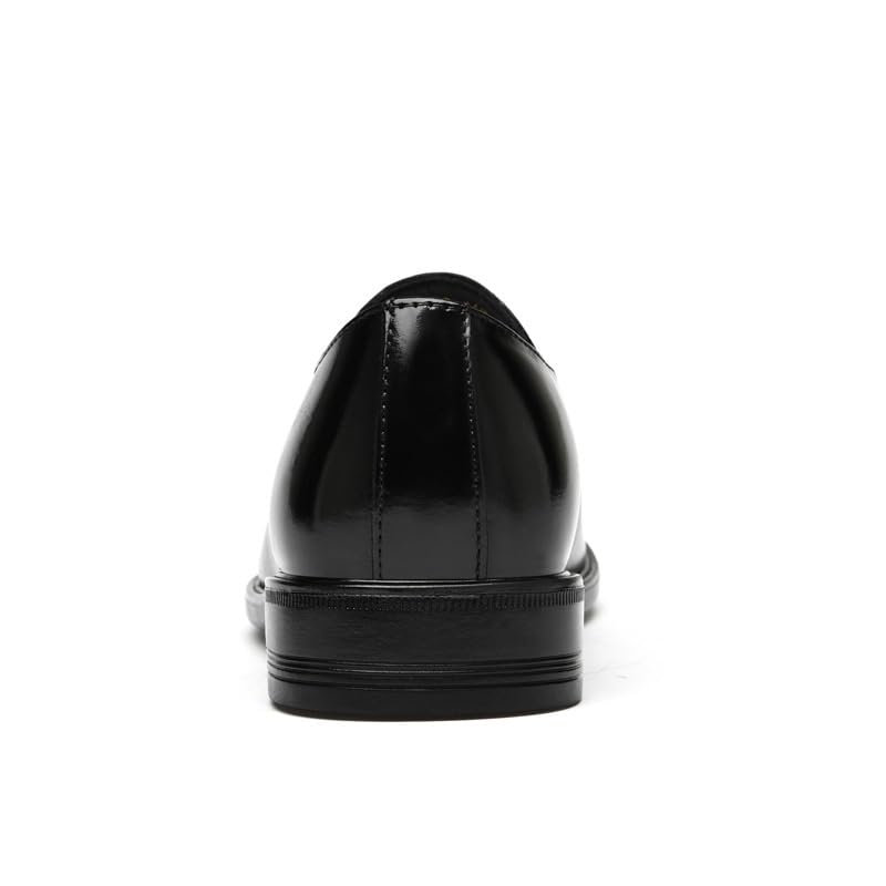 Men's Slip On Wingtip Oxford Shoes Lightweight Formal Leather Shoes Fashion Dress Sneakers Business Casual Derby Shoe for Men(Black,6.5)3