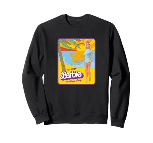 Malibu Barbie The Beach Party Sweatshirt à col rond et imprimé graphique rétro branché