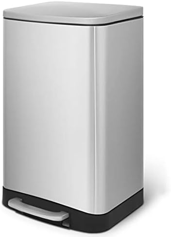 Innovaze 10.6 Gal./40 Liter Stainless Steel Rectangular Step-on Trash Can for Kitchen