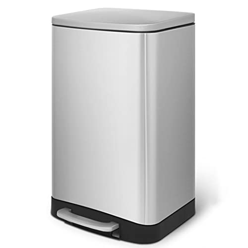 Innovaze 10.6 Gal./40 Liter Stainless Steel Rectangular Step-On Trash Can For Kitchen #TOP23