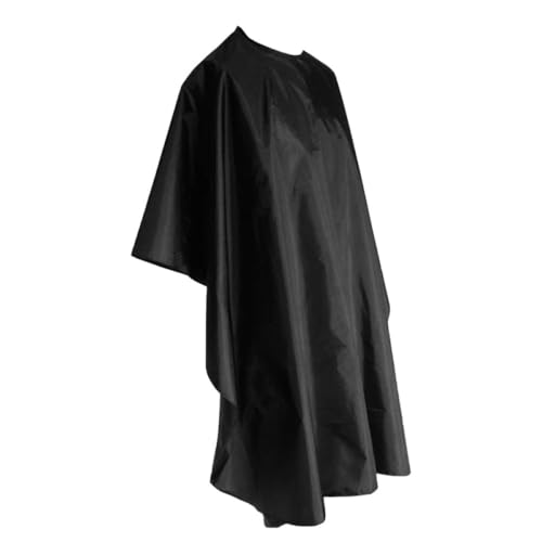 Capa para corte de cabello con cierre de broche, delantal de barbería 120x150cm, capa de peluquería de satén para hombres y mujeres, suministros profesionales de barbería para corte y peinado miniatura 1