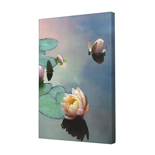 Impression sur toile lotus moderne OUSIKA tableau mural salon et maison
