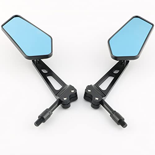 Espejo retrovisor para motocicleta de aluminio universal con tornillo de 8mm 10mm 2