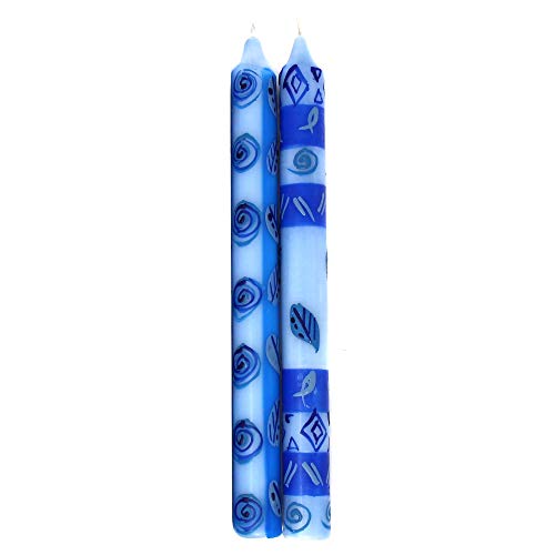 Global Crafts Pair Of Hand-Painted Candles In African Designs thumb #5