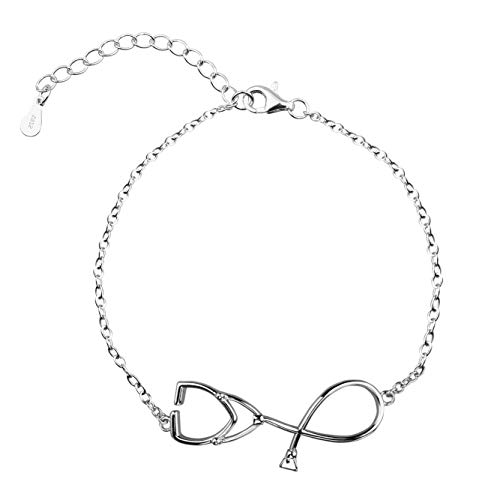 VENSERI 925 Sterling Silver Stethoscope Bracelet Medical Jewelry Gift for Doctors Gift
