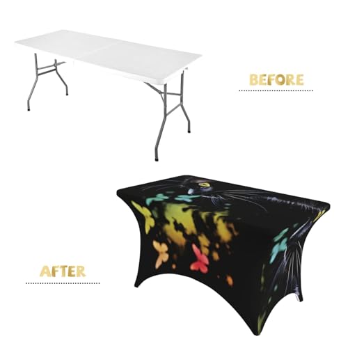 Nappe élasthanne chat papillon imperméable rectangulaire fête 1,2 m - 3