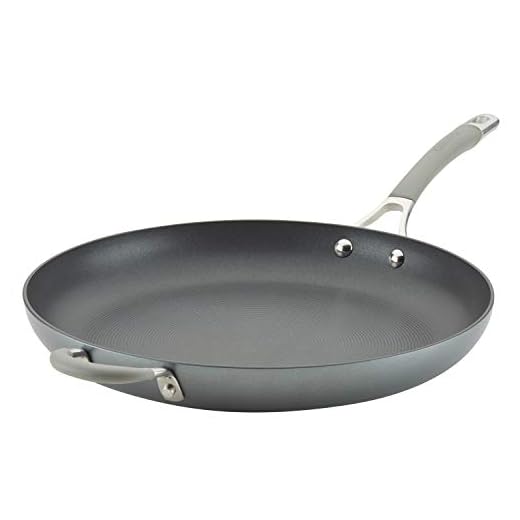Circulon 81401 14" Helper Handle Hard Anodized Aluminum Skillet, 14 Inch, Oyster Gray