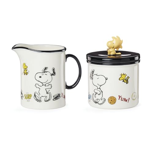 Lenox Chef Snoopy Porcelain Sugar and Creamer Set