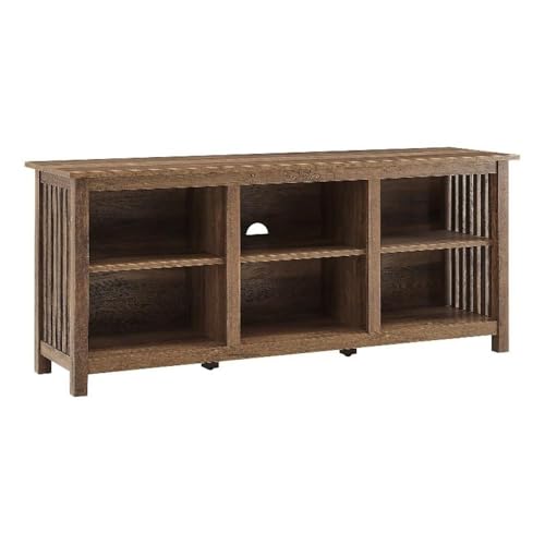 Walker Edison Prado Mission-Style Slat-Side TV Stand