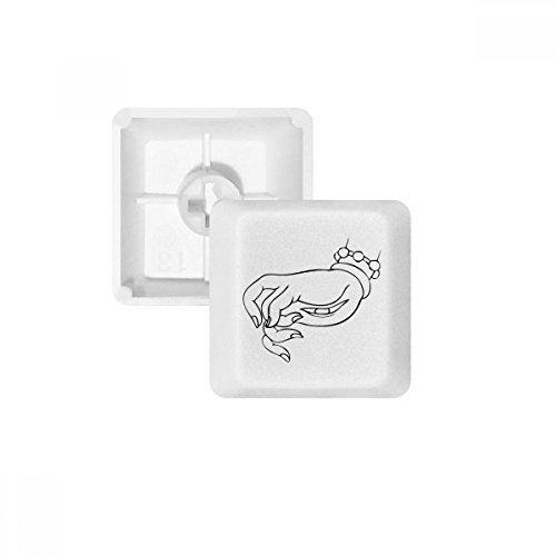 Keycaps PBT Bouddhisme blanc avec dessin en ligne profil OEM durable